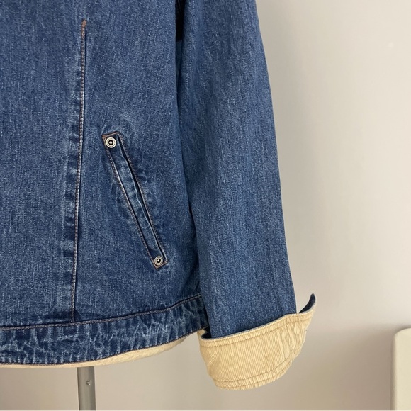 Northern Reflections Denim Jacket Size Large 
Blue Casual Corduroy Cuffs - Picture 5 of 11